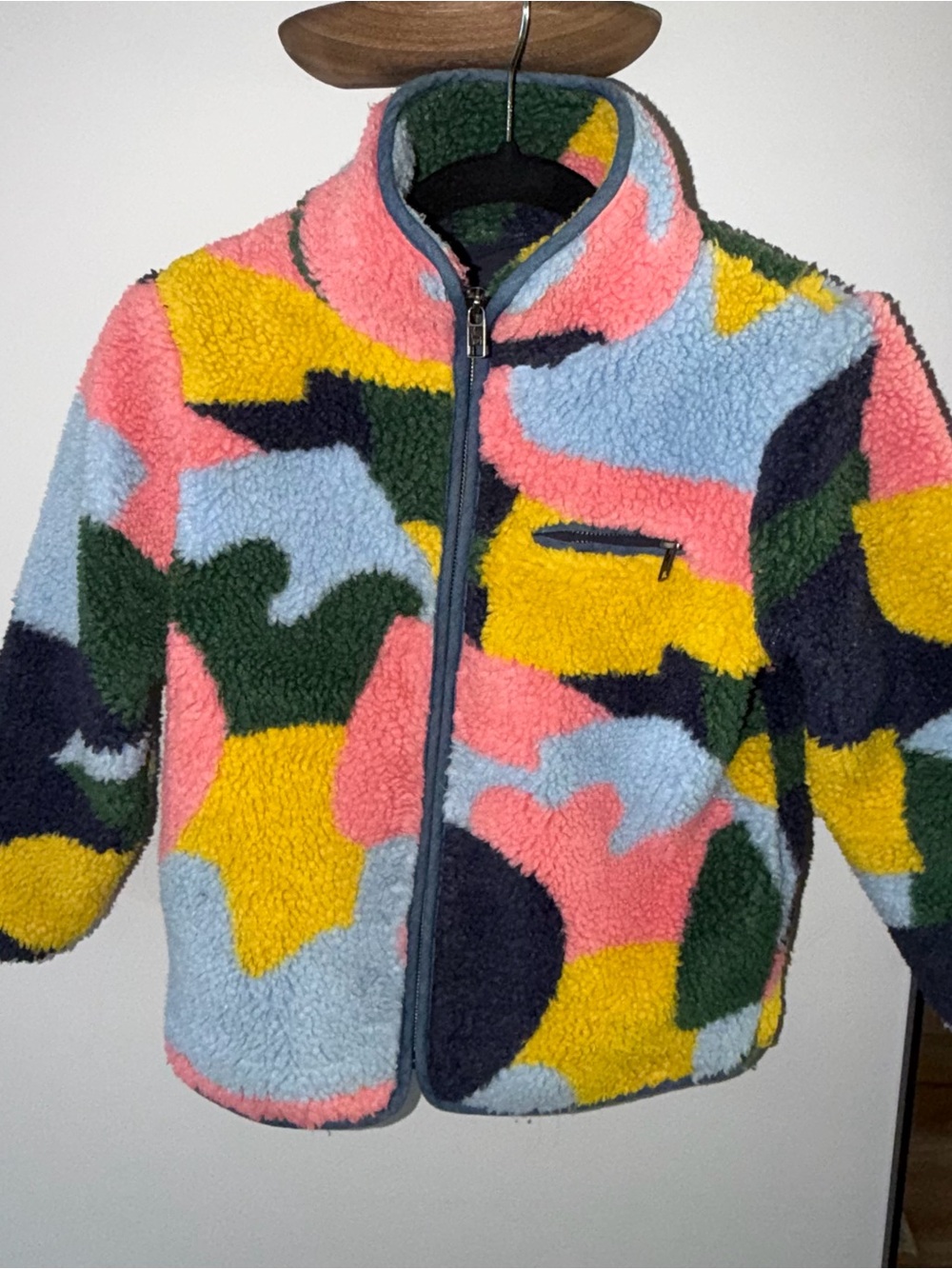 $207 STELLA MCCARTNEY Girls Teddy Fleece Jacket Colorful Full Zip 8 Years